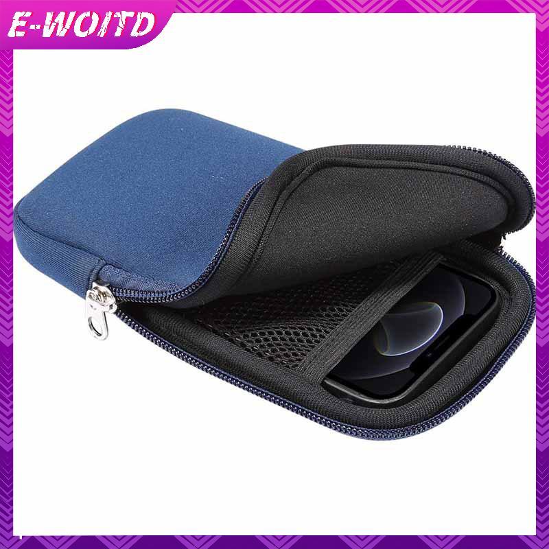 E-WOITD Đa Năng Neoprene Túi Điện Thoại Mềm Nhẹ Dây Kéo Túi Chống Xẻng Cho Văn Phòng Và Gia Đình Sử Dụng E-WOITD