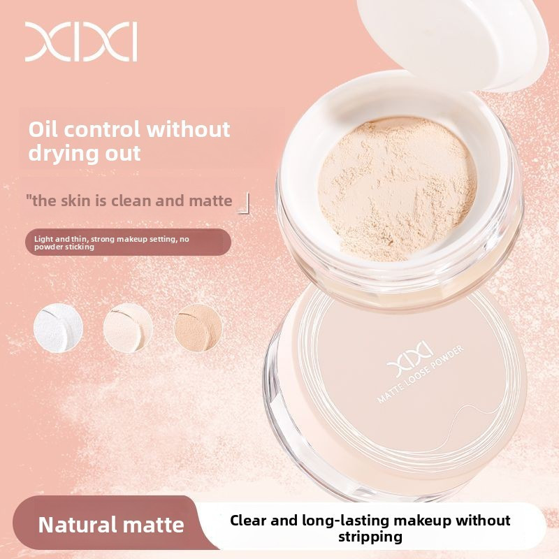 XIXI Phấn phủ kiểm dầu, lâu trôi, không bết, chống thấm mồ hôi, học sinh nhỏ gọn D823