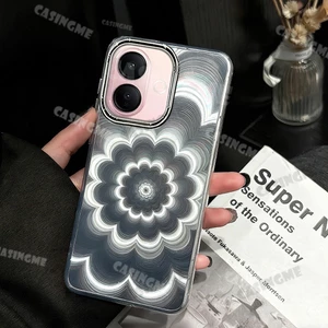 Vivo V60 Lite 5G Mạ Sang Trọng Da Hoa Mờ Vỏ Hoa Nhiều Màu Sắc Ốp Lưng Cho Vivo V60 Lite V70 V50 V60Lite VivoV60Lite Pro 4G 5G Vỏ Điện Thoại Bảo Vệ Chống Sốc