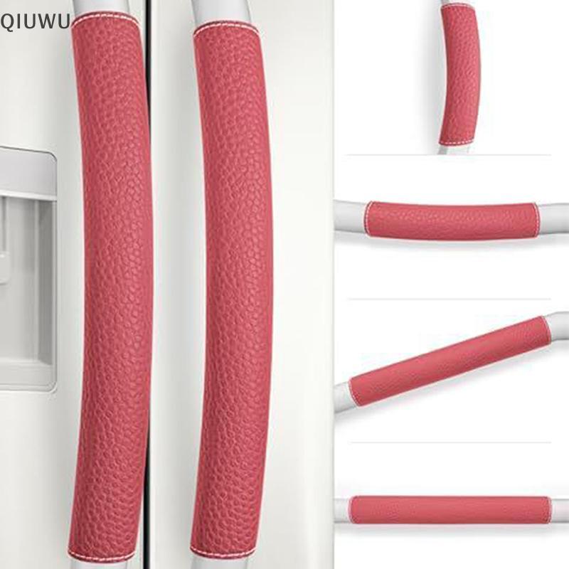 QIUWU 2 Chiếc Da PU Tủ Lạnh Tay Nắm Cửa Có Thể Điều Chỉnh Tủ Lạnh Tay Nắm Cửa Bao Thiết Bị Bảo Vệ Tay Cầm Bao Hộ Gia Đình.