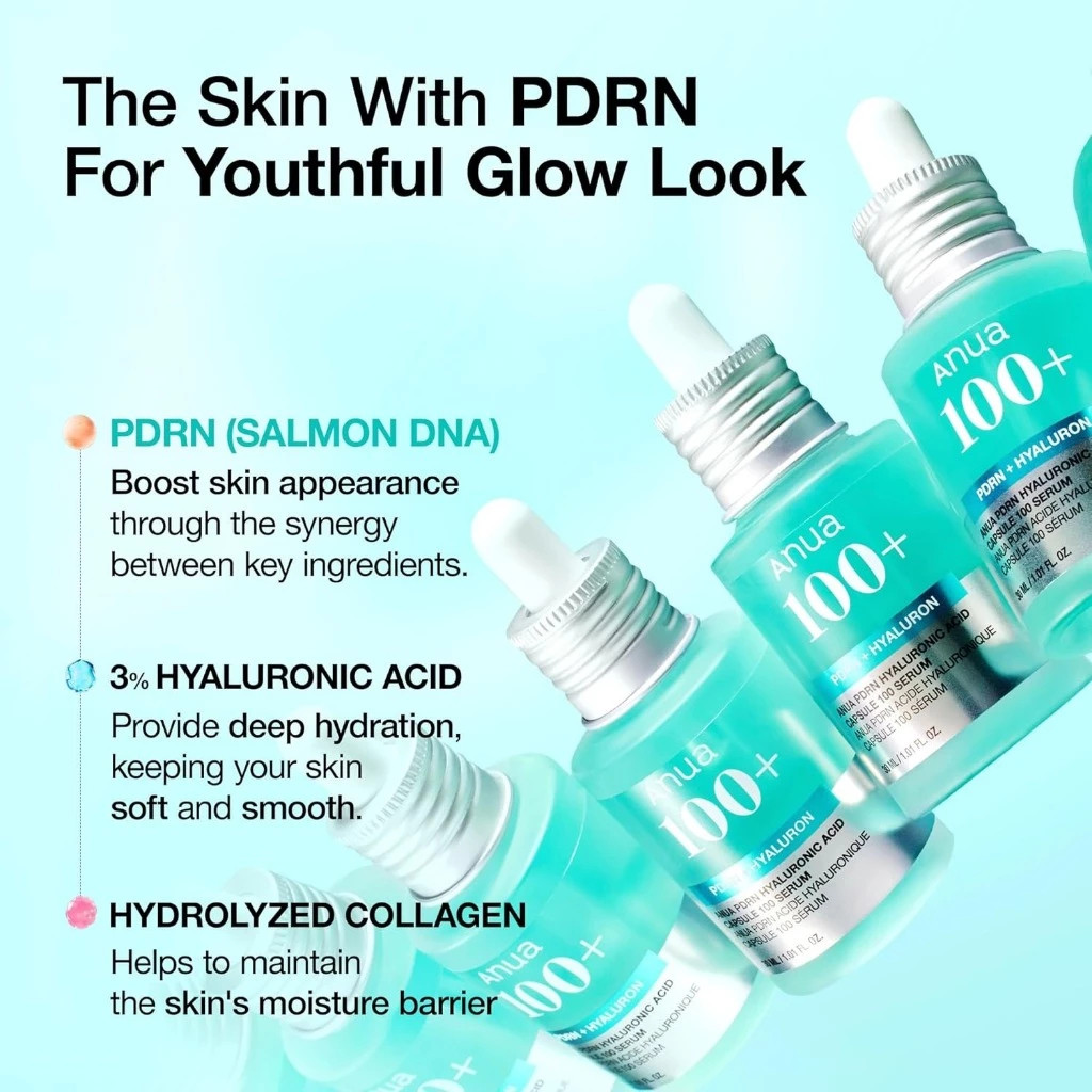 Anua Pdrn Serum Phục Hồi Da Căng Bóng Cấp Ẩm Sâu 30ml Với 11 Loại Hyaluronic Acid
