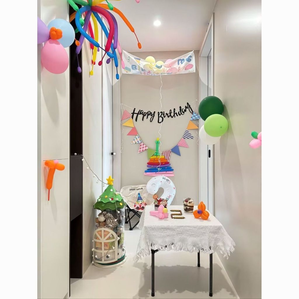 Tấm Thảm Sinh Nhật Bóng Mưa Trang Trí Sinh Nhật Cho Bé Trang Trí Tiệc