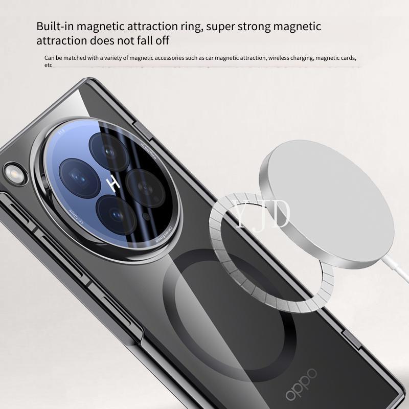 Ốp Lưng Cho OPPO Find N6 Khung Mạ Điện Độ Nét Cao Phim Cường Lực Thu Hút Từ Tính Vỏ Điện Thoại Chống Rơi