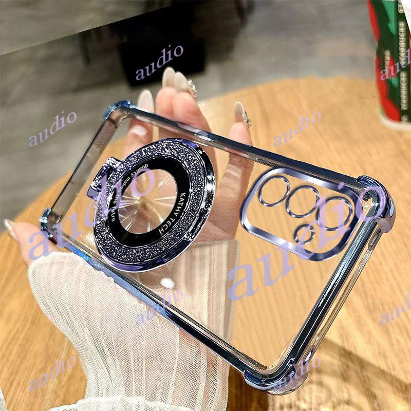 Ốp điện thoại trong suốt mạ bốn góc Samsung A57 5G có giá đỡ cho Samsung Galaxy A57 A37 A27 A17 GalaxyA57 5G 4G Vỏ silicon mềm chống sốc cho SamsungA57 5G