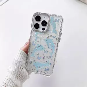 Đuôi Cá Sấu Áo Bơi Cho Iphone 16plus Iphone 14 Viền Ngọc Trai Ngôi Sao Iphone 13/11 Pro