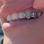FUHUIOT Răng Grillz, -Plated Hollow Out Heart Răng Cap, Quà Tặng Ngày Lễ Thanh Đúc Thêm Thiết Kế Mặt Mở Có Thể Tái Sử Dụng Răng Trang Sức Rapper