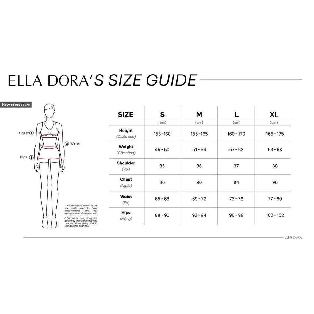 Đầm Tafta nữ ELLA DORA dáng ôm phối đính đá cao cấp thiết kế thanh lịch sang trọng [D140]