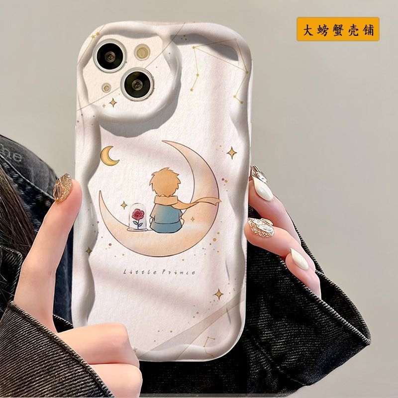 Ốp điện thoại họa tiết kem hoa hồng lãng mạn The Little Prince iPhone / edfq