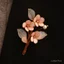 Mẫu mới handmade trâm cài áo từ lụa nhung hoa, phong cách cổ điển, phù hợp làm corsage độc đáo