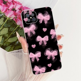 Ốp Trong Suốt Cho OPPO A92s PDKM00 Vỏ Hoa Nơ Mềm Mại Silicon Ốp Lưng Điện Thoại OPPO Reno 4Z CPH2065