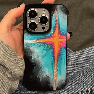 Sơn dầu thập giá graffiti áp dụng cho iphone 15/14promax vỏ điện thoại 11/13 trọn gói 12 lỗ xs