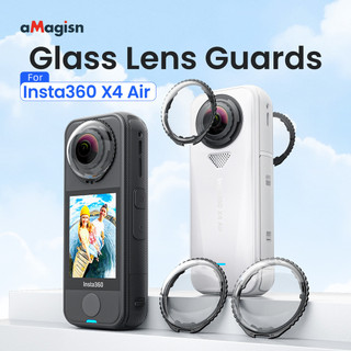 Dành cho Insta360 X4 Air, nắp ống kính có khóa bảo vệ, nắp ống kính bảo vệ ống kính thủy tinh có thể tháo rời, phụ kiện camera hành động
