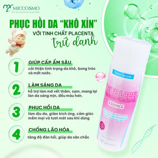 Nước hoa hồng cấp ẩm phục hồi da Miccosmo White Label Premium Placenta Essence 180ml