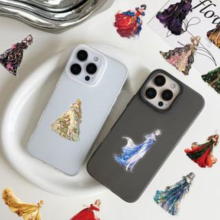 Bộ 50 Vintage Beauty Grit Miếng Dán Chống Thấm Nước Trong Suốt Chất Liệu PET Trang Trí Miếng Dán Điện Thoại