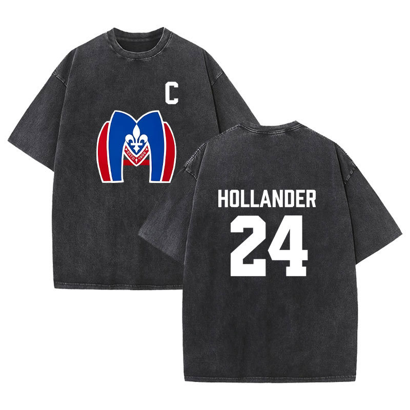 Áo Thun Nam Nữ Heated Rivalry Shane Hollander 24 Montreal Metros - Giặt Được, Tay Ngắn, Quá Khổ