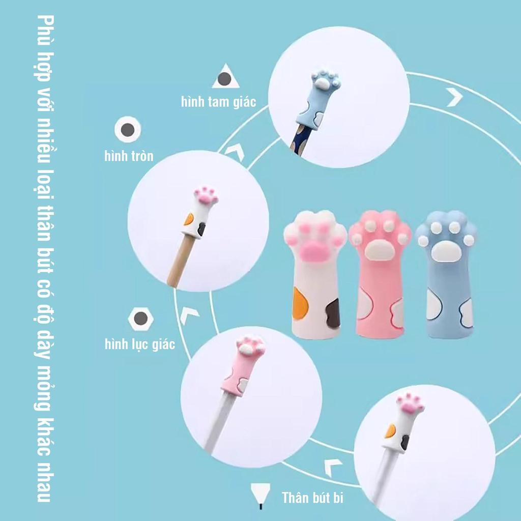 Nắp đậy bút chì hình mèo paw dễ thương, giữ bút chì sạch sẽ, combo 15 cái cho học sinh lớp 1