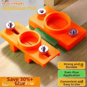 FAVORITEGOODS Edge Banding Keo Applicator, Bộ giới hạn keo bàn chải đa chức năng có thể điều chỉnh, Dụng cụ niêm phong cạnh chế biến gỗ màu cam