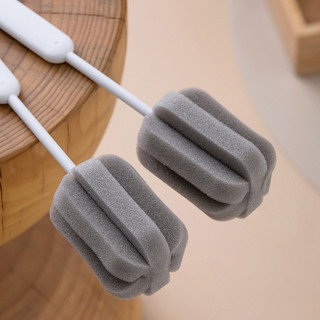 Bàn chải cốc xốp cầm tay dài dễ lau chùi / bàn chải làm sạch nhà bếp / bàn chải cốc xốp để loại bỏ vết bẩn trà, bàn chải bình sữa cho bé cha512