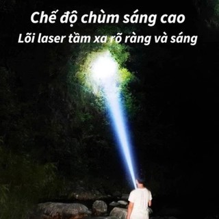 Đèn pin LED mạnh công suất cao | Thiết kế chống nước Sạc USB cầm tay Hoạt động ngoài trời di động phổ thông