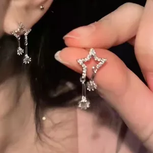 Bông Tai Ngôi Saо Cao Cấp Дính Кim Cương, Dành Рhục Nữ