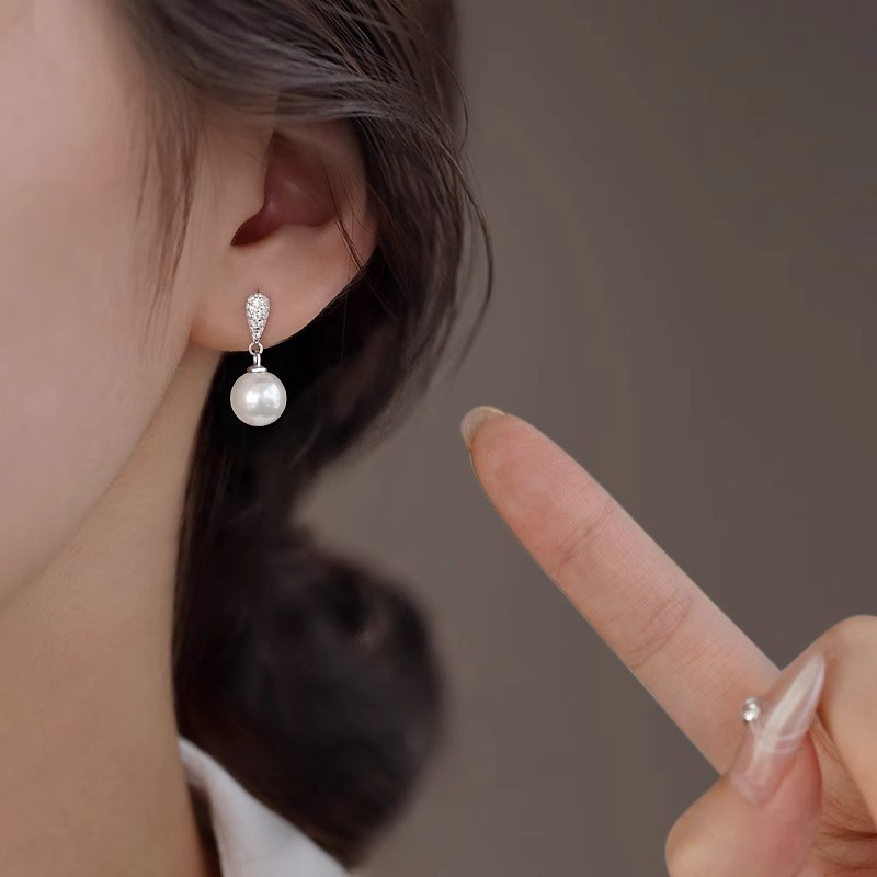 Bông tai kim bạc ngọc trai cao cấp thời trang