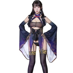Trang Phục Hóa Trang Phong Cách Zombie & Quái Vật Nhật Bản, Màu Tím, Perfect Cho Chụp Ảnh Halloween