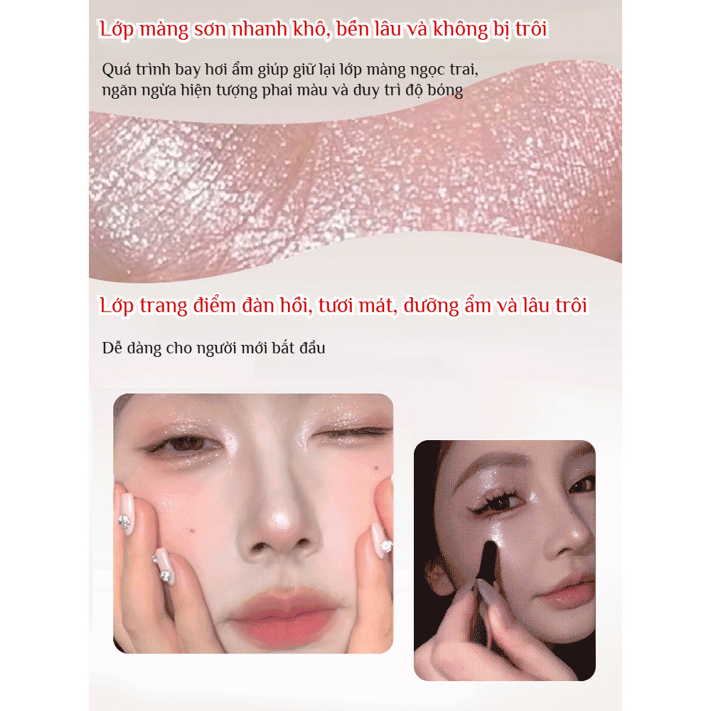 Thỏi phấn mắt nhũ tự nhiên / Thỏi phấn bắt sáng lấp lánh kim cương / Bút phấn bắt sáng trang điểm tự nhiên / Bút phấn mắt nhũ ngọc trai / Thỏi tạo khối và bắt sáng/phấn mắt kim tuyến/phấn bắt sáng tạo khối