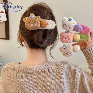 Kẹp tóc lớn dễ thương cho mùa đông, kẹp tóc sang trọng mới