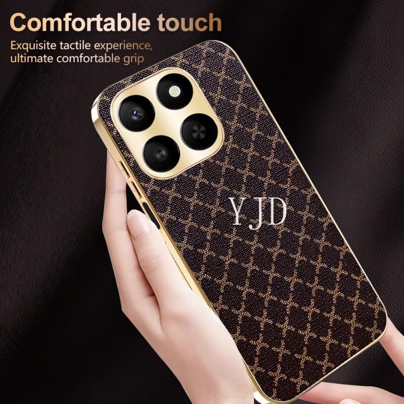 Ốp Lưng Cho Honor 400 Smart X7d Phong Cách Mới Thời Trang Sang Trọng Da Mạ Điện Khung TPU Chống Rơi Vỏ Điện Thoại