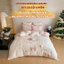Set Chăn Ga Gối 5 Món Nỉ Nhung SỮA 3D – THỎ & CẦU VỒNG PASTEL Memminbedding luxury mềm mịn, xinh xắn