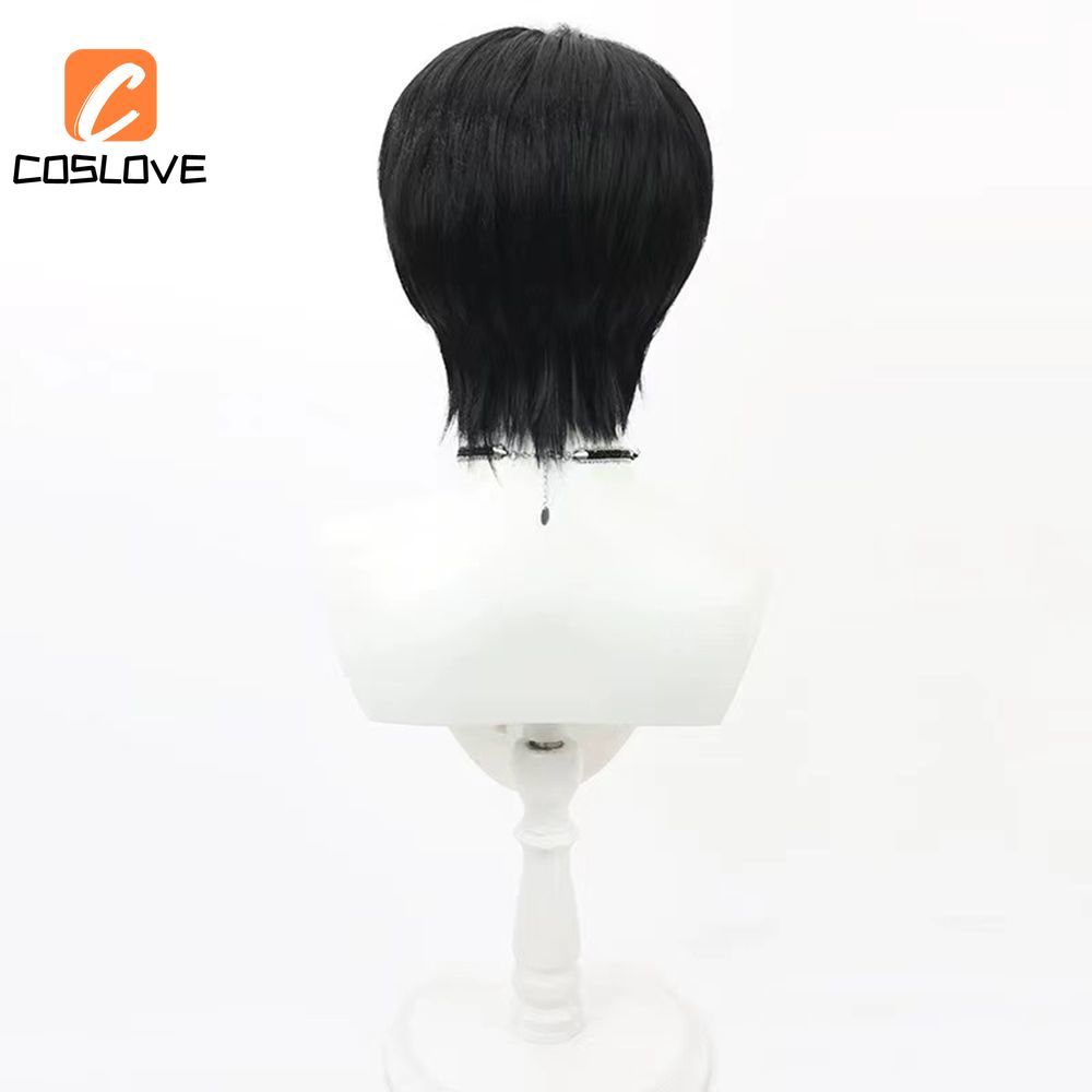 Tóc giả ngắn thẳng đen - Phụ kiện cosplay cho nhân vật trò chơi Thư Viện Của Ruina Roland