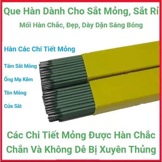 Que Hàn Xanh 2.0mm Cho Vật Liệu Mỏng Chuyên Dụng Dài 300mm, Mối Hàn Mịn Chắc, Không Lo Thủng Mối