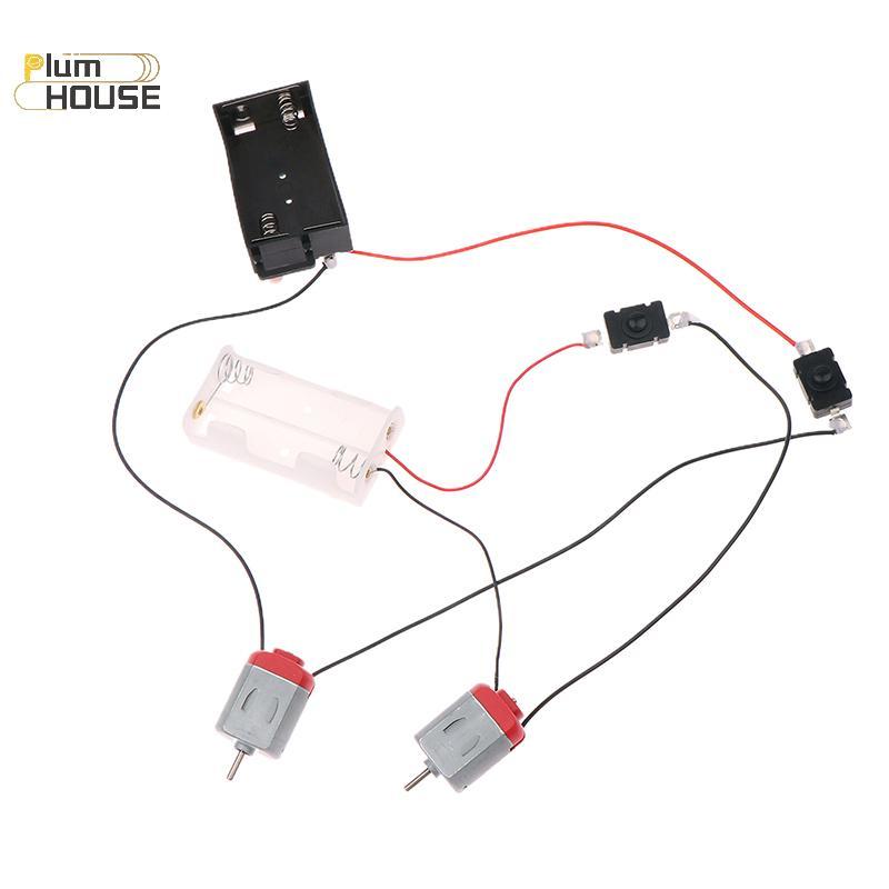 PlumHOUSE Bla White 130 Bộ Động Cơ Với 2xAA Pin Bảo Quản Và Công Tắc 16500 RPM Mini DIY Mô Hình Mạch Động Cơ Điện Tử Bộ VN