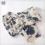 Đồ ngủ nữ tay ba phần tư phong cách Trung Hoa, chất liệu cotton nguyên chất, màu xanh trắng họa tiết rộng rãi