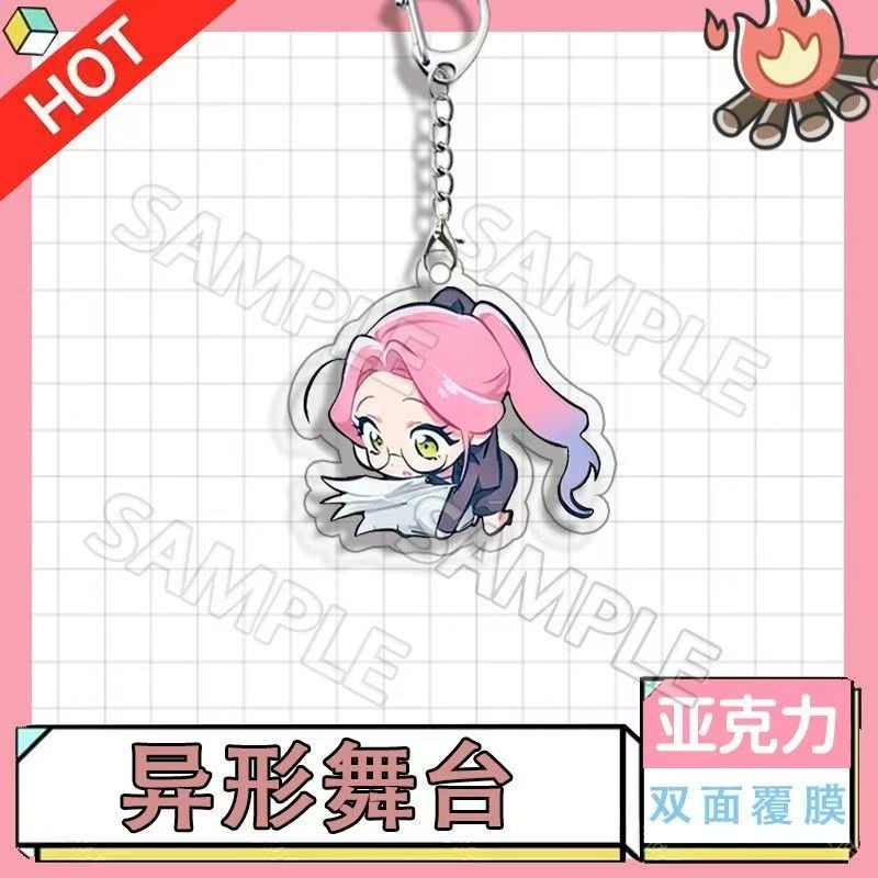 Popular Anime ALIEN STAGE Keychains Pendant Car KeyChain Acrylic MIZI SUA TILL IVAN HYUNA LUKA Fans Cosplay Access