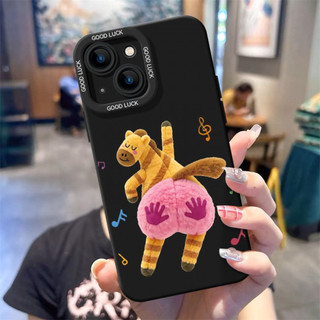 Ốp điện thoại hình ngựa hoạt hình vui nhộn cho iPhone 17 / 16 / 15 / 14 / 13 / MINI / 12 / 11 / Pro MAX / X / XS / XR / 7 / 8 / 6 Vỏ bảo vệ toàn diện bằng silicon lỏng chống sốc và chống rơi