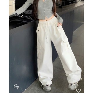 Quần Jogger Nữ Ống Rộng Túi Hộp Unisex Lưng Thun Co Giãn, Chất Tuyết Mưa Bền Đẹp Thời Trang