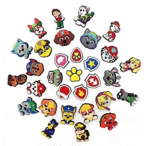 Set 12 Sticker/ Charm gắn dép chó cứu hộ vui vẻ