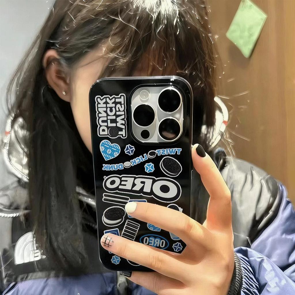 Nhãn dán mát mẻ cho trường hợp iPhone 1516PROMAX 1314PRO Bề mặt sáng XR Đơn giản 12 Soft Case