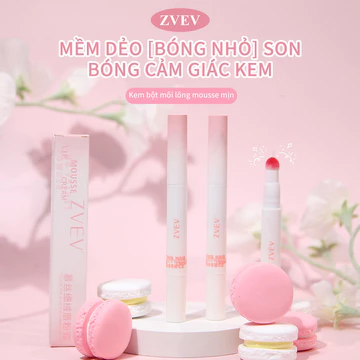 Kem dưỡng môi nhung mịn Mousse, son môi nhung mờ, son môi dán màu trắng và không phai màu