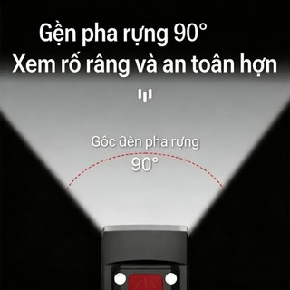 Đèn xe đạp IPX4 chống nước | Nhiều chế độ sáng linh hoạt | Phạm vi chiếu sáng rộng | Màn hình kỹ thuật số hiện đại