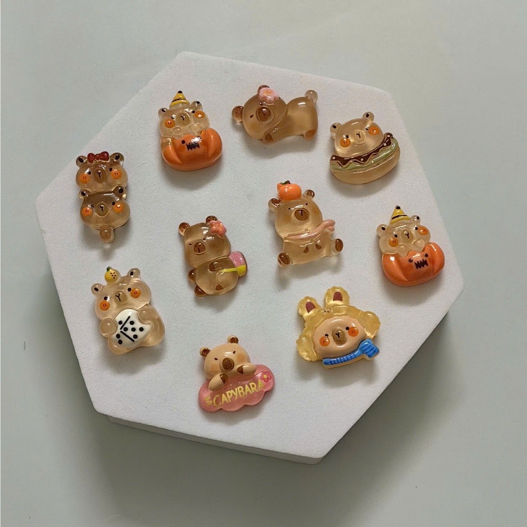 CHARM PHÁT SÁNG CAPYBARA -CHARM GẮN DÉP CAPYBARA SIÊU HOT