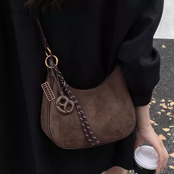 Women's Vintage Suede Shoulder Bag