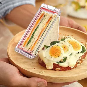 NS Sandwich Paing Hộp Đựng Thực Phẩm Trong Suốt Sandwich Hộp Đựng Bánh Sandwich Tam Giác Hộp Mang Ra Hộp Đựng Bánh Sandwich Món Tráng Miệng NS