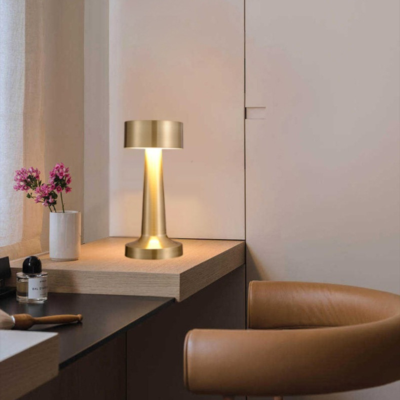 Đèn Led Để Bàn Mini Ánh Sáng Vàng,Hình Dạng Tạ,Có Thể điều Chỉnh Ba Màu,Hoàn Hảo Cho Phòng Ngủ,Quán Cafe & Trang Trí
