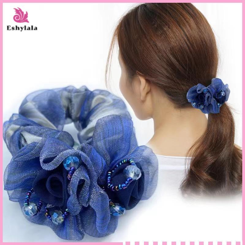 Eshylala Scrunchie Dây Cao Su Thanh Lịch cho Đội Đầu và Buộc Tóc