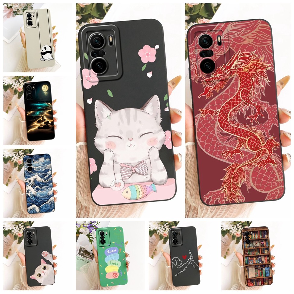Dành Cho Poco F3 Ốp Lưng Thời Trang Sang Trọng Thoáng Mát Kawaii Vỏ Silicon Sơn Dễ Thương M2012K11AG