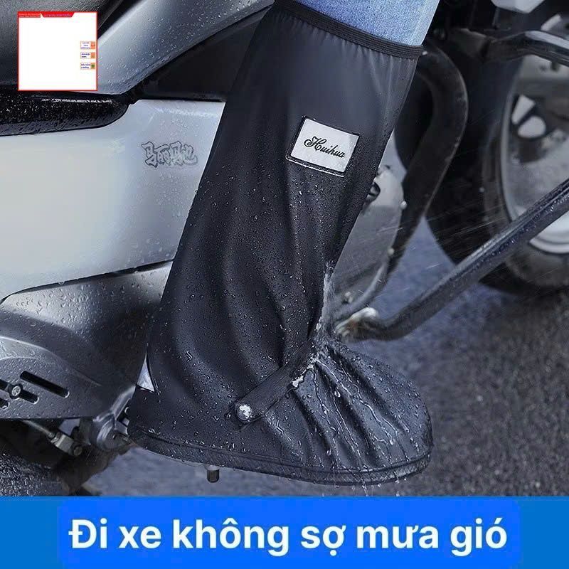 ( BỌC GIÀY ĐEN ) ỦNG BỌC GIÀY đi mưa đế cao su chống trượt cao cấp  - Bảo vệ giày, ủng bọc giay đi mưa