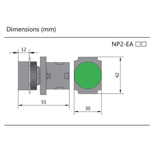 (Freeship) Nút nhấn nhả Đỏ Vàng Xanh không đèn phi 22,NP2-EA, Hãng Chint (Hàng Xuất Khẩu EU)