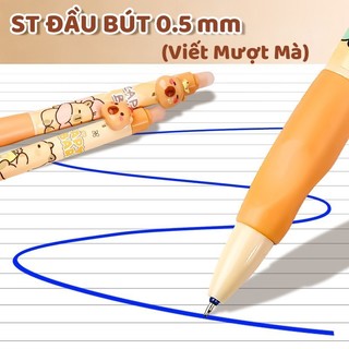 Bút mực xoá được kiểu dáng Capybara dễ thương, ngòi 0.5mm mực gel xóa được, viết không gãy nét cho học sinh cấp 1